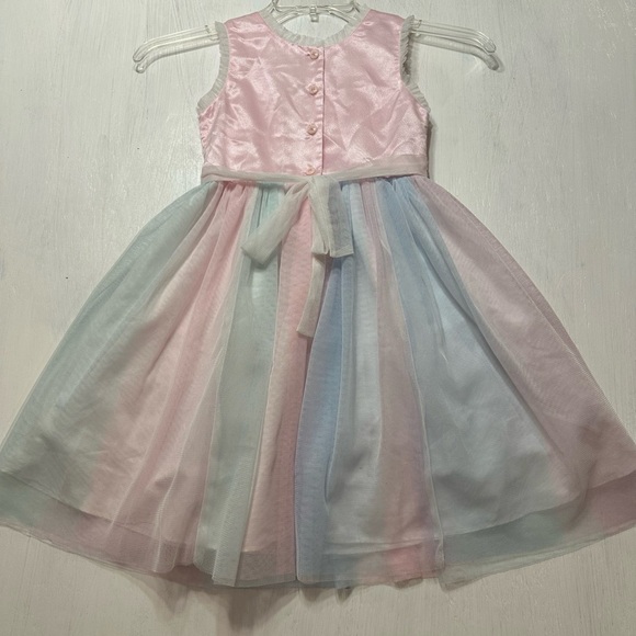 Jona Michelle Girls Dress 6 Pastel Rainbow Tulle Party Easter Birthday Outfit - Picture 7 of 12